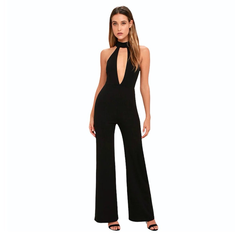 Lulu's You Light Up My Life Black Jumpsuit